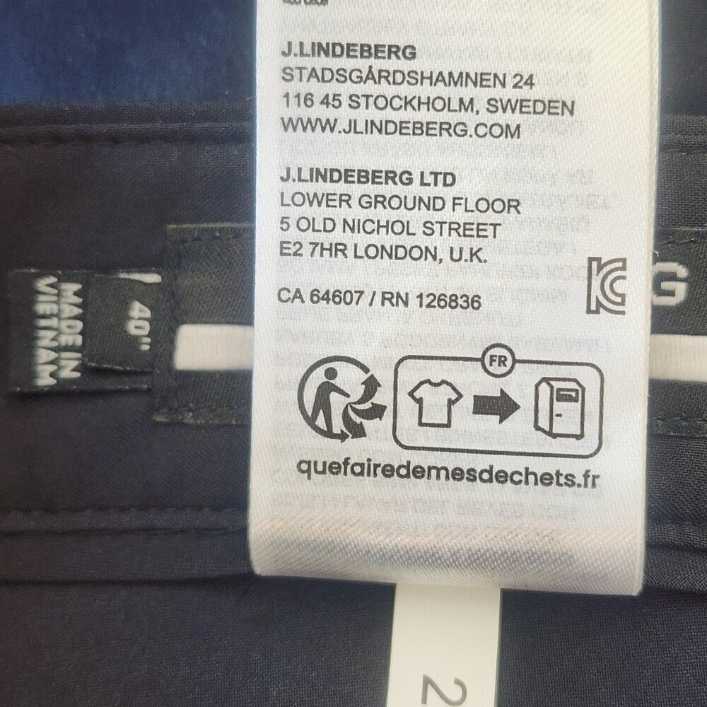 J.Lindeberg Somle Shorts Mens 40 Black Chino Golf Casual 12 Inseam - Picture 8 of 14
